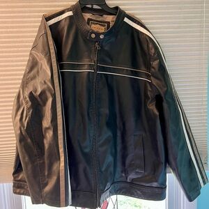 Arizona Jean Company Black and White Bomber Jacket- Big Men’s.